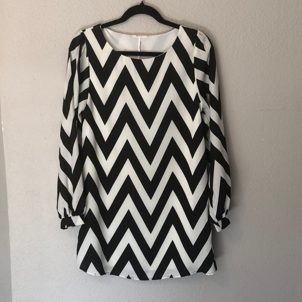 Everly Chevron Patterned Blouse